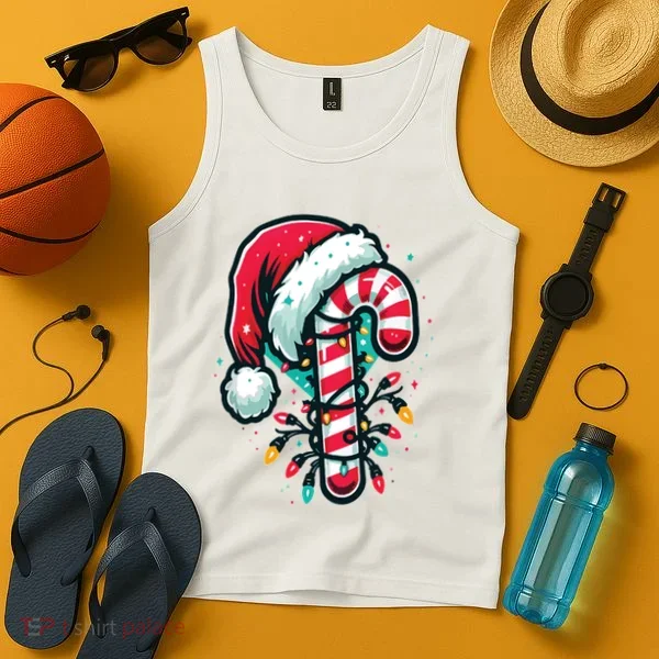 Candy Cane Christmas Sweet Candy Light Tank Top
