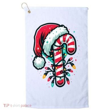 Candy Cane Christmas Sweet Candy Light Golf Towel