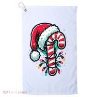 Candy Cane Christmas Sweet Candy Light Golf Towel thumb 0