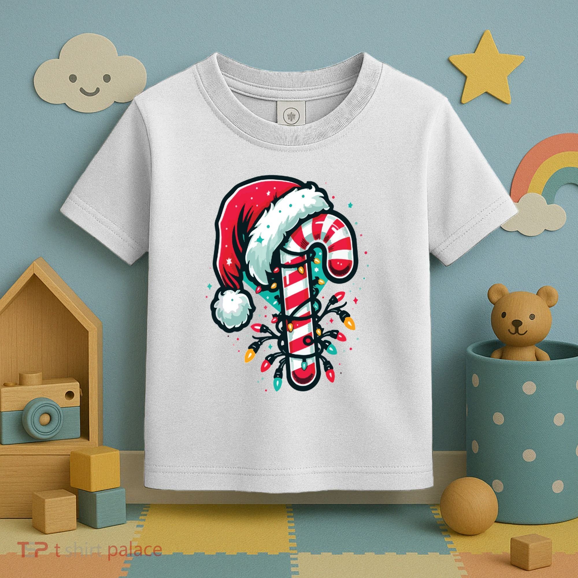Candy Cane Christmas Sweet Candy Light Toddler T-Shirt