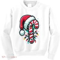Candy Cane Christmas Sweet Candy Light Kids Sweatshirt thumb 0