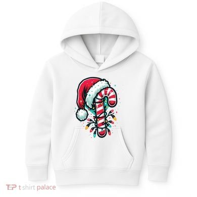 Candy Cane Christmas Sweet Candy Light Kids Hoodie