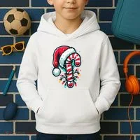 Candy Cane Christmas Sweet Candy Light Kids Hoodie thumb 2
