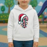 Candy Cane Christmas Sweet Candy Light Kids Hoodie thumb 3