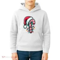 Candy Cane Christmas Sweet Candy Light Kids Hoodie thumb 4