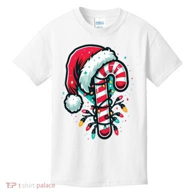 Candy Cane Christmas Sweet Candy Light Kids T-Shirt