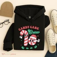 Christmas Candy Cane Crew Cute Matching Family Hoodie thumb 4