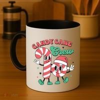 Christmas Candy Cane Crew Cute Matching Family Coffee Mug thumb 4