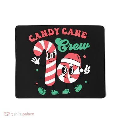 Christmas Candy Cane Crew Cute Matching Family Mousepad
