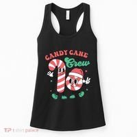 Christmas Candy Cane Crew Cute Matching Family Women's Tank Top thumb 0