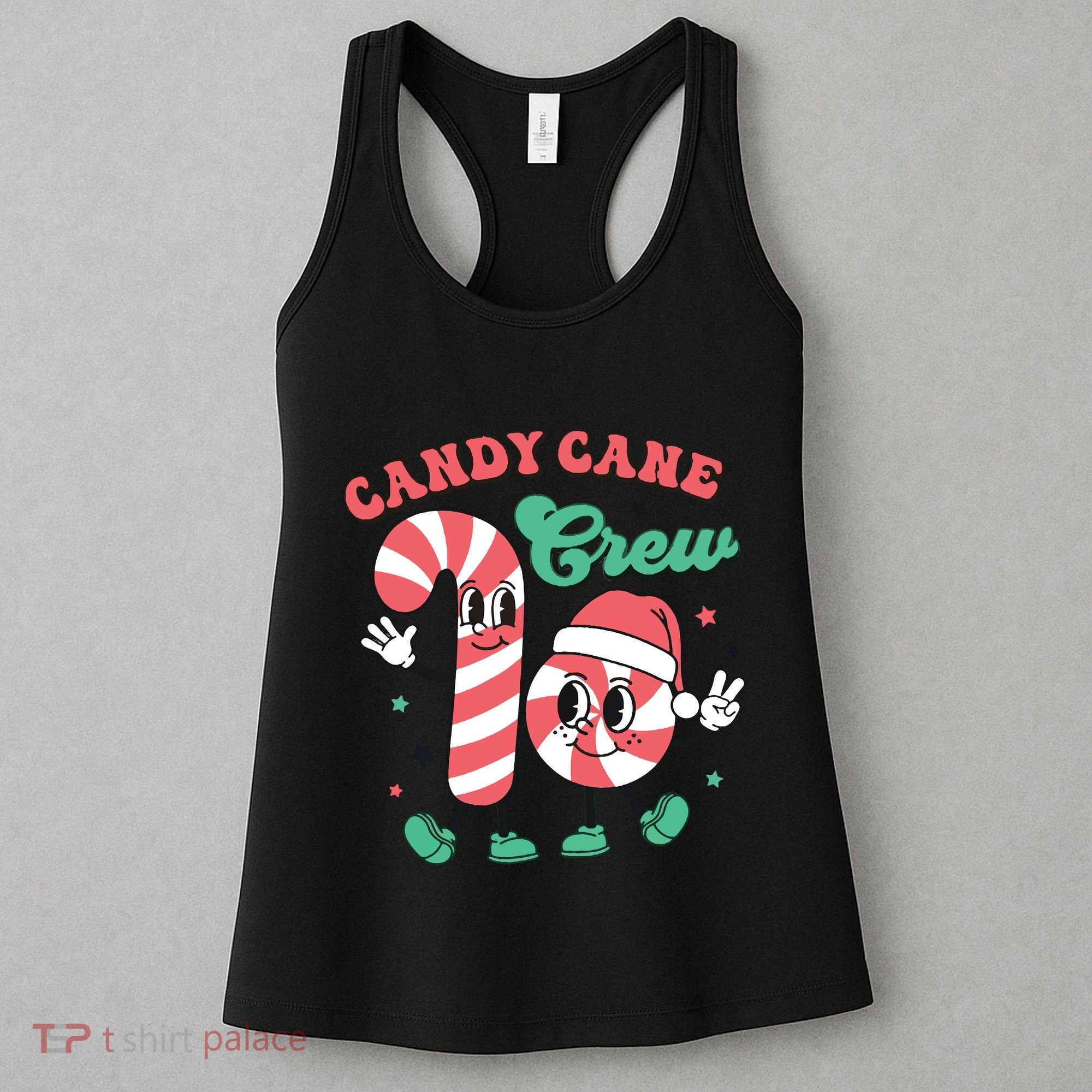 Christmas Candy Cane Crew Cute Matching Family Women's Tank Top