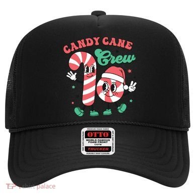 Christmas Candy Cane Crew Cute Matching Family Hat