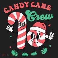 Christmas Candy Cane Crew Cute Matching Family Hat thumb 2