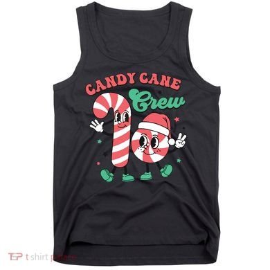 Christmas Candy Cane Crew Cute Matching Family Tank Top