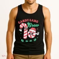 Christmas Candy Cane Crew Cute Matching Family Tank Top thumb 3