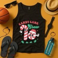 Christmas Candy Cane Crew Cute Matching Family Tank Top thumb 4