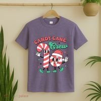 Christmas Candy Cane Crew Cute Matching Family T-Shirt thumb 2