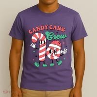 Christmas Candy Cane Crew Cute Matching Family T-Shirt thumb 3