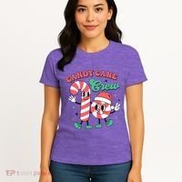 Christmas Candy Cane Crew Cute Matching Family Women's T-Shirt thumb 4