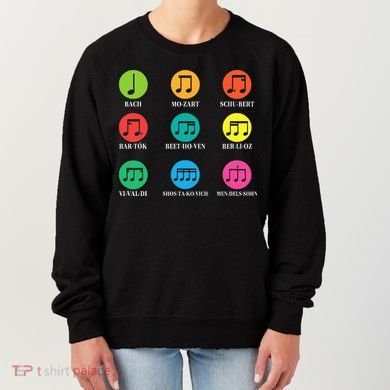 Classic Composers Classical Music Musical Notes Women's Sweatshirt