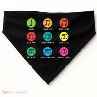 Classic Composers Classical Music Musical Notes USA-Made Doggie Bandana thumb 0