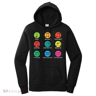 Classic Composers Classical Music Musical Notes Women's Hoodie