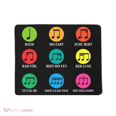Classic Composers Classical Music Musical Notes Mousepad