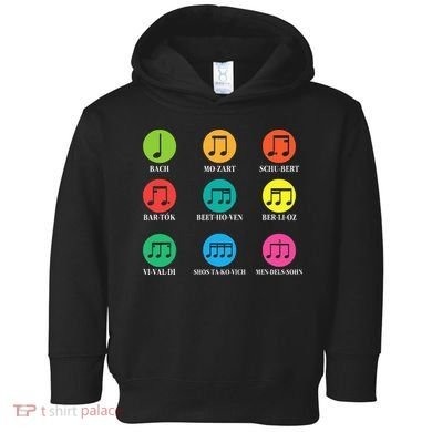 Classic Composers Classical Music Musical Notes Toddler Hoodie