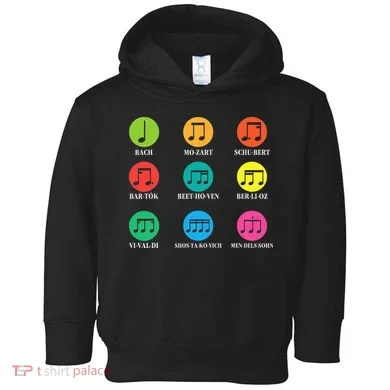 Classic Composers Classical Music Musical Notes Toddler Hoodie