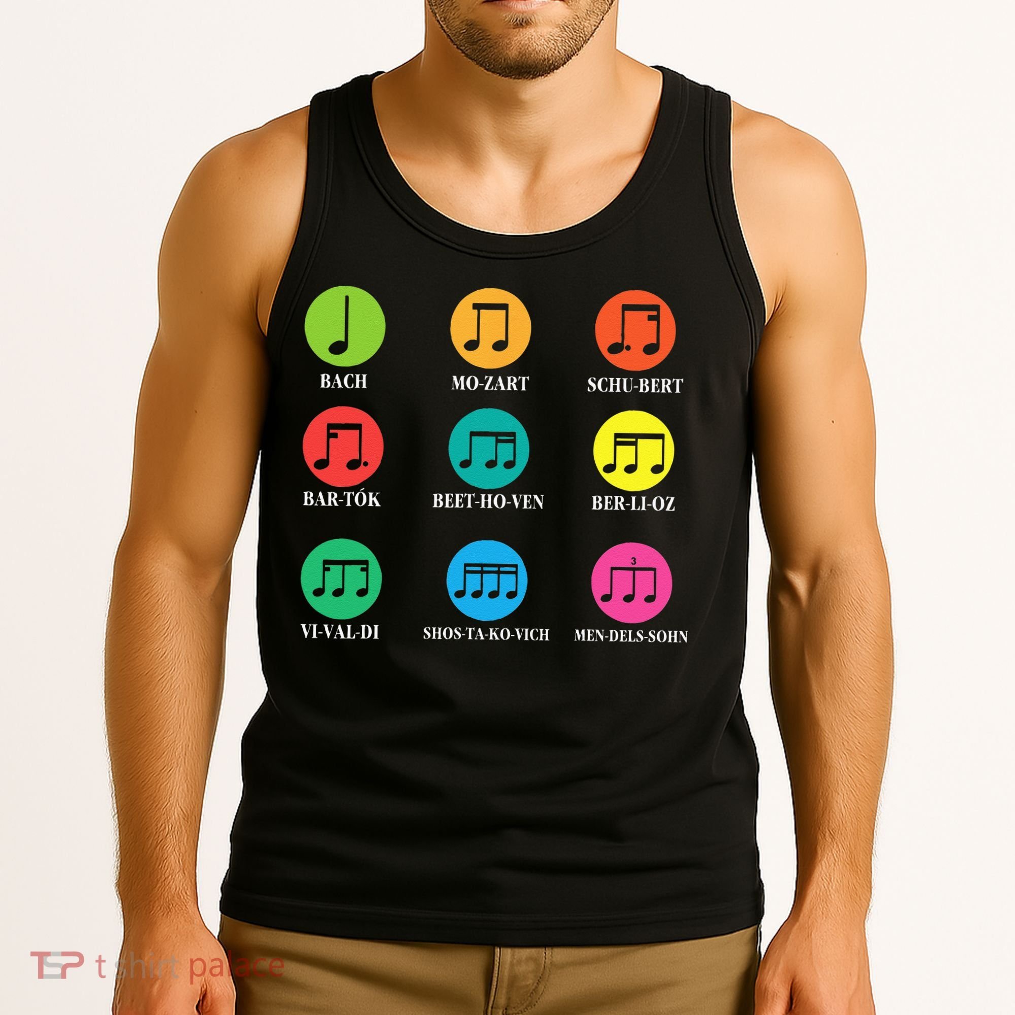 Classic Composers Classical Music Musical Notes Tank Top