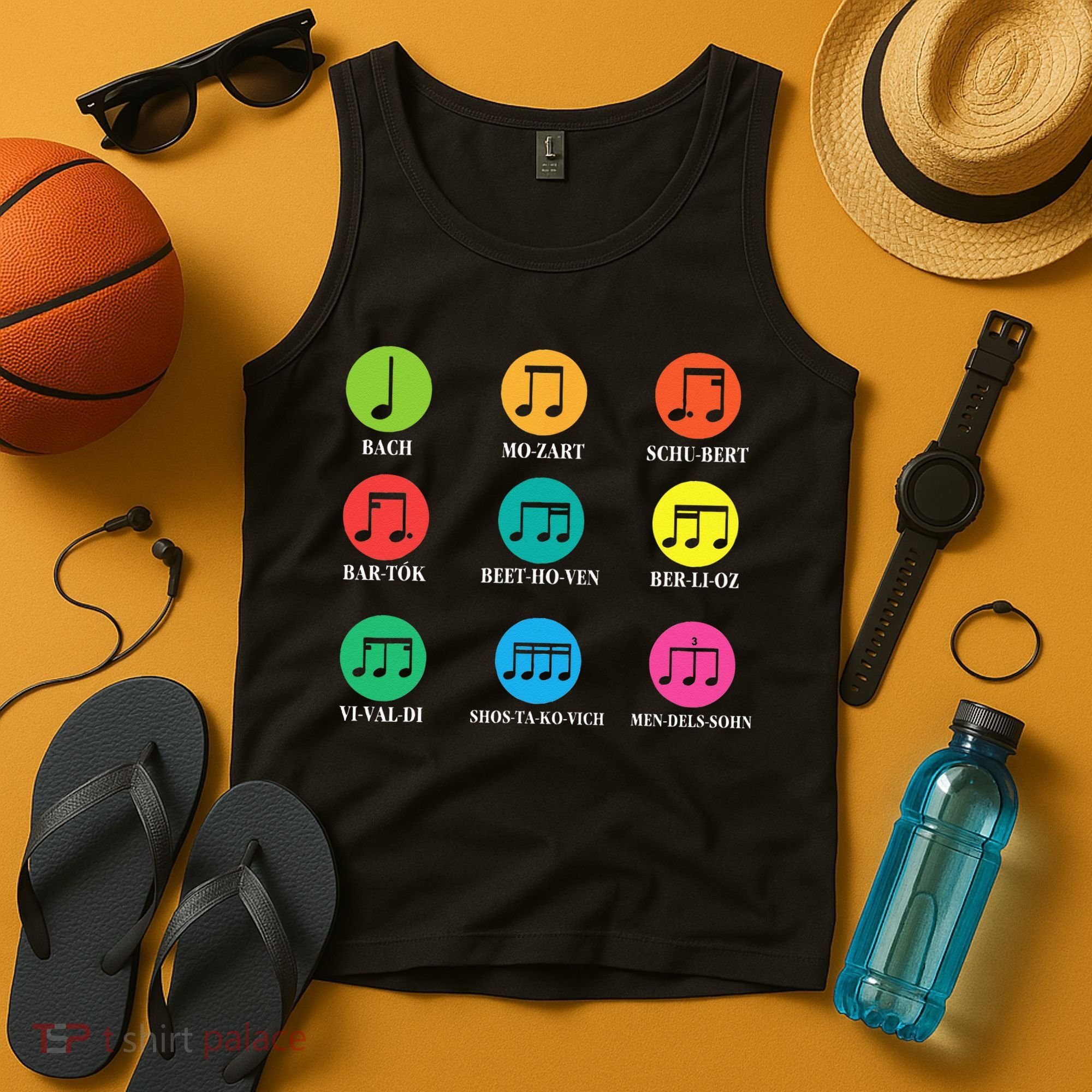 Classic Composers Classical Music Musical Notes Tank Top