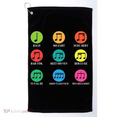 Classic Composers Classical Music Musical Notes Golf Towel