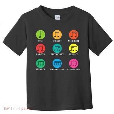 Classic Composers Classical Music Musical Notes Toddler T-Shirt