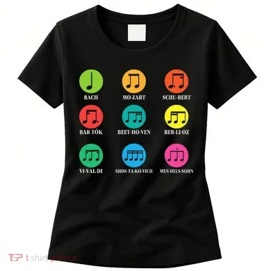 Classic Composers Classical Music Musical Notes Women's T-Shirt