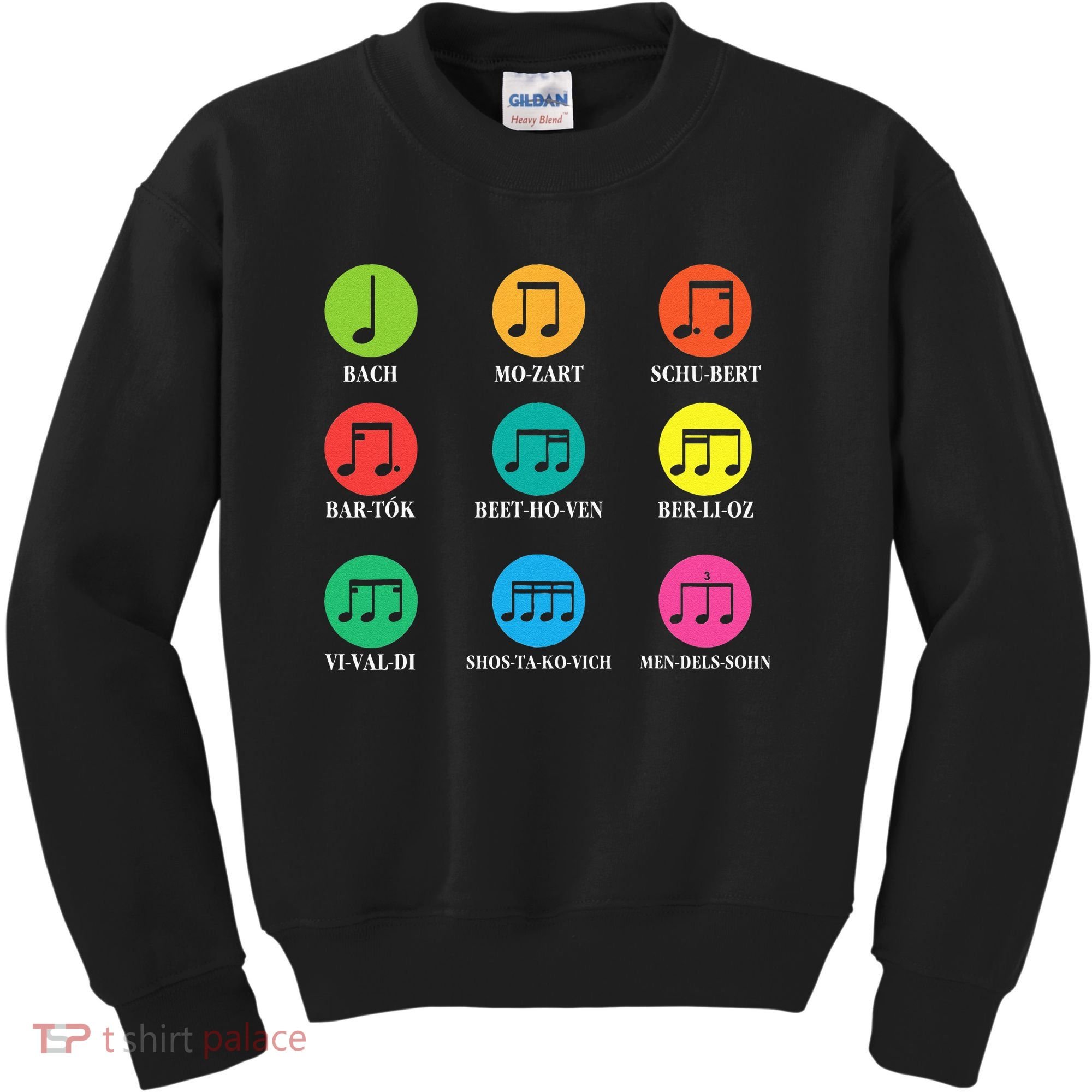 Classic Composers Classical Music Musical Notes Kids Sweatshirt