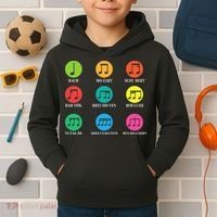 Classic Composers Classical Music Musical Notes Kids Hoodie thumb 2