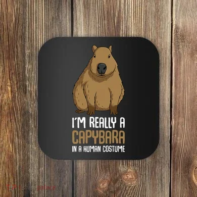 Capybara Costume Coaster