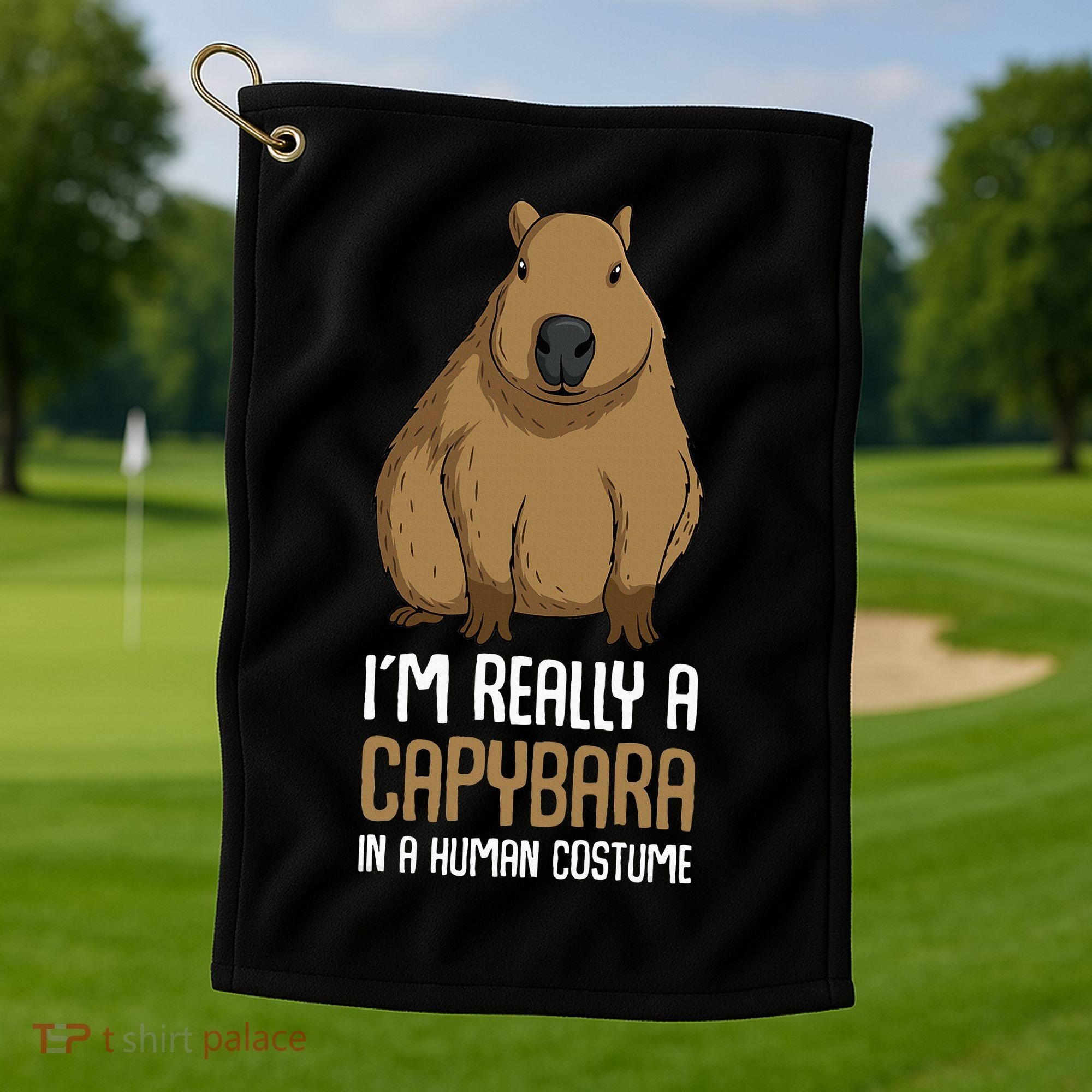 Capybara Costume Golf Towel