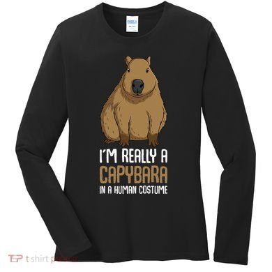 Capybara Costume Women's Long Sleeve Shirt