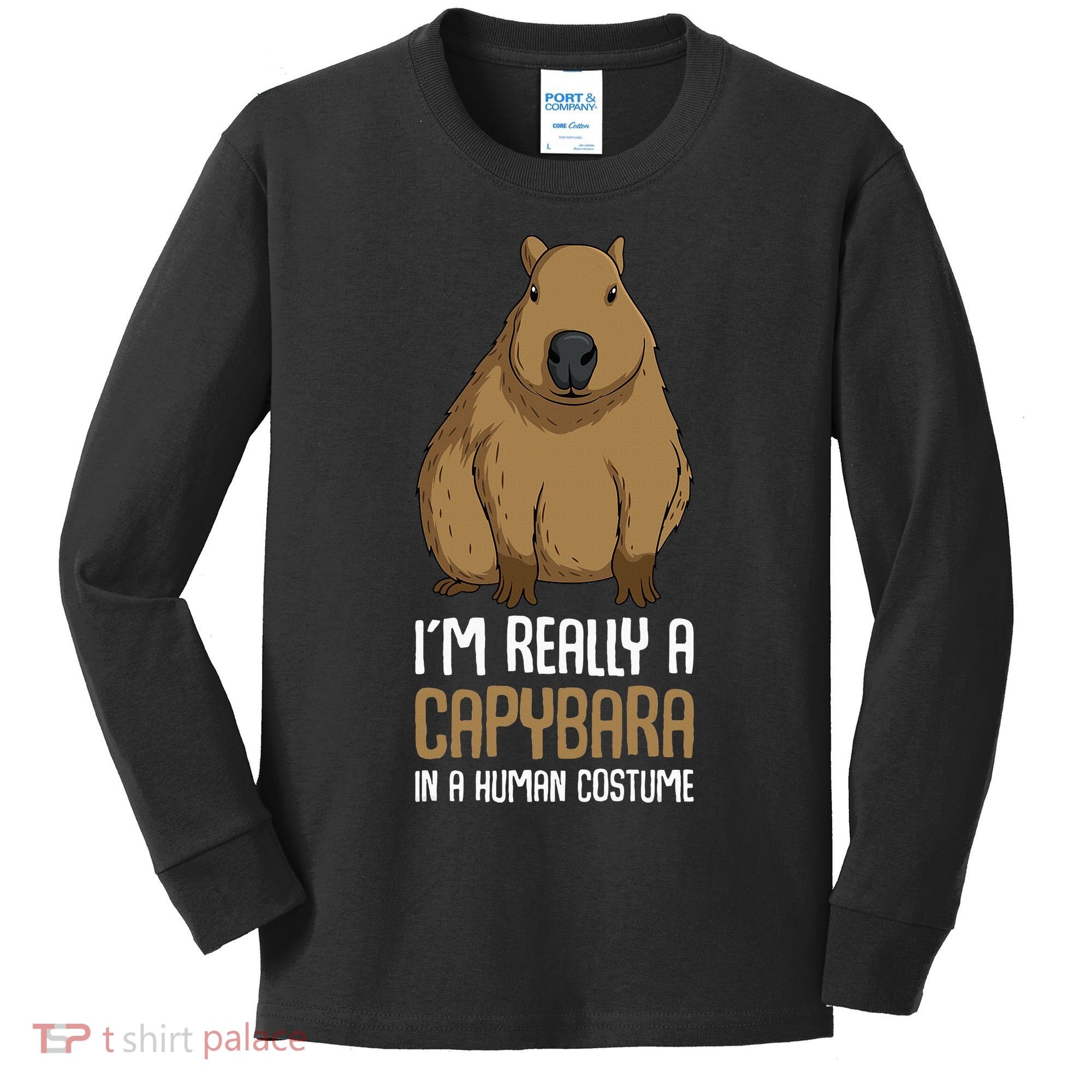 Capybara Costume Kids Long Sleeve Shirt