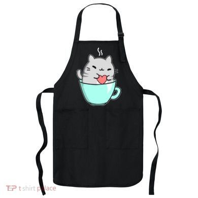 Cute Cat Coffee Lover Gift Apron
