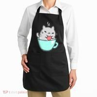 Cute Cat Coffee Lover Gift Apron thumb 2