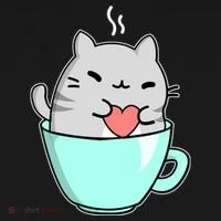 Cute Cat Coffee Lover Gift Bucket Hat thumb 4