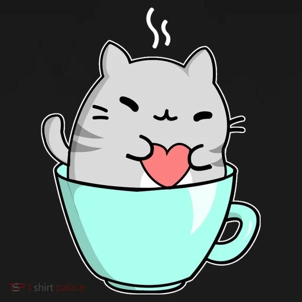 Cute Cat Coffee Lover Gift Bucket Hat