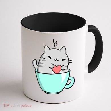 Cute Cat Coffee Lover Gift Coffee Mug back