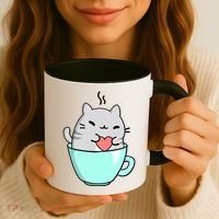 Cute Cat Coffee Lover Gift Coffee Mug thumb 3