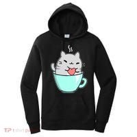 Cute Cat Coffee Lover Gift Women's Hoodie thumb 0