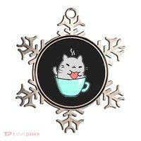 Cute Cat Coffee Lover Gift Ornament thumb 0