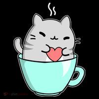 Cute Cat Coffee Lover Gift Ornament thumb 1