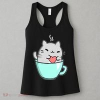 Cute Cat Coffee Lover Gift Women's Tank Top thumb 3